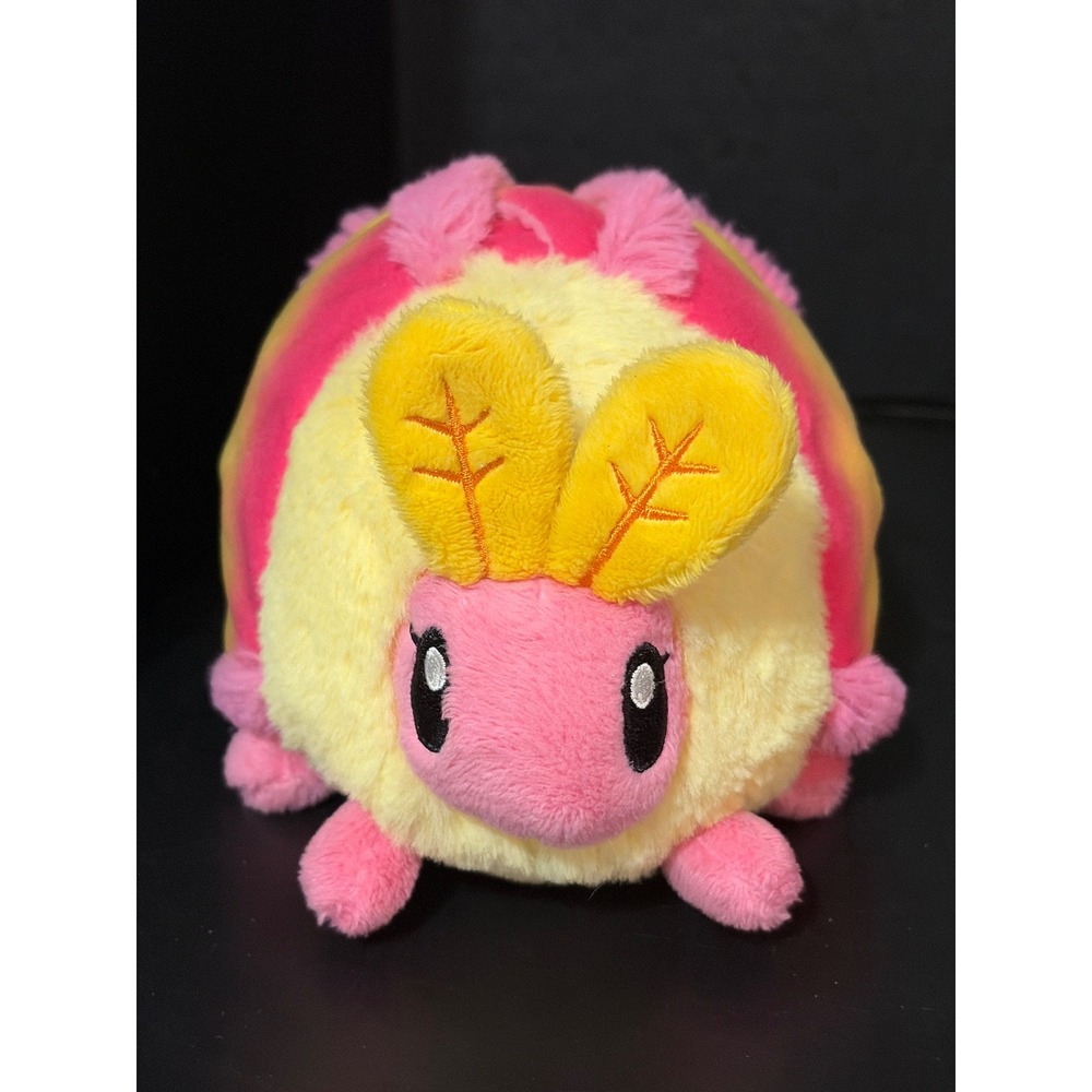 Squishable Mini Rosy Maple Moth Plush Pink Yellow Round Stuffed Animal 7" HTF